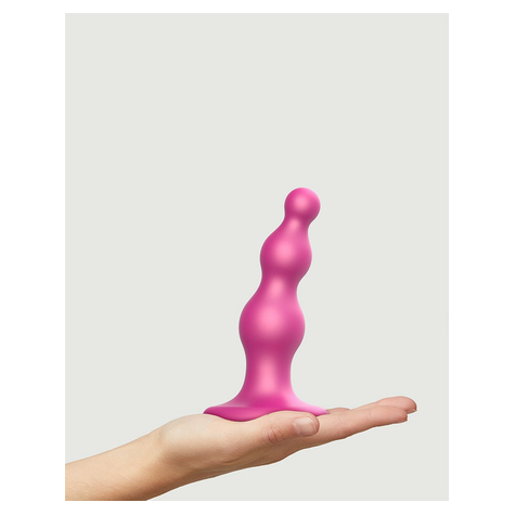 Strap-On-Me - Dildo Plug Beads Größe S - Metallisches Rosa