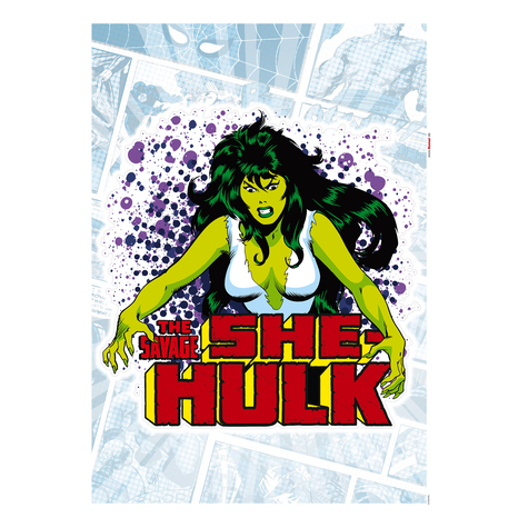 Wandtattoo - She-Hulk Comic Classic  - Größe 50 X 70 Cm