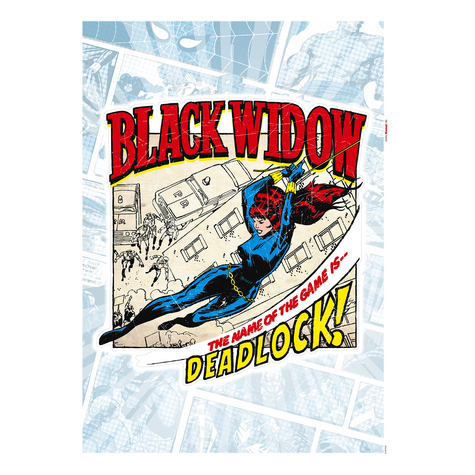 Wandtattoo - Black Widow Comic Classic  - Größe 50 X 70 Cm