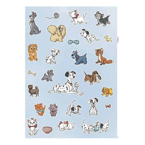 Wandtattoo - Disney Cats And Dogs  - Größe 50 X 70 Cm