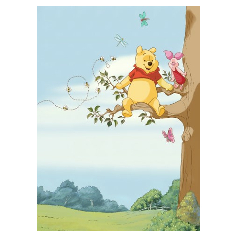 Papier Fototapete - Winnie Pooh Tree - Größe 184 X 254 Cm