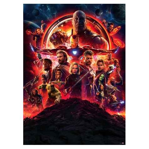 Papier Fototapete - Avengers Infinity War Movie Poster - Größe 184 X 254 Cm