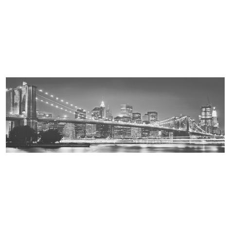 Papier Fototapete - Brooklyn Bridge - Größe 368 X 127 Cm