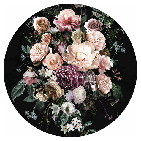 Selbstklebende Vlies Fototapete/Wandtattoo - Enchanted Flowers - Größe 125 X 125 Cm