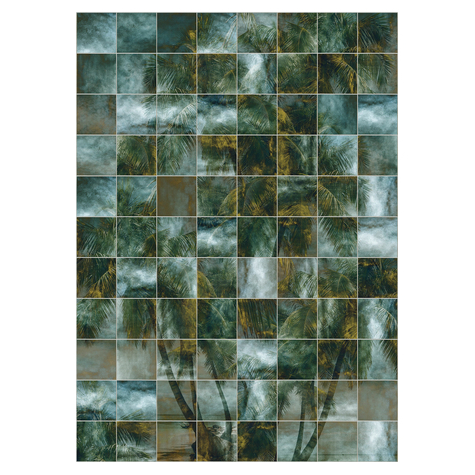 Papier peint photo - puzzle de palmiers - dimensions 200 x 280 cm
