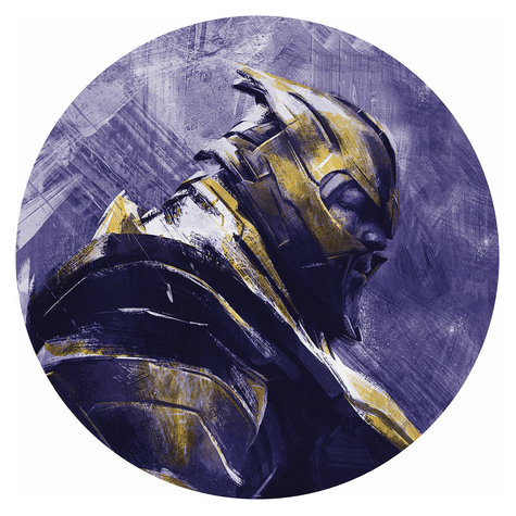 Selbstklebende Vlies Fototapete/Wandtattoo - Avengers Painting Thanos - Größe 125 X 125 Cm
