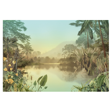 Papier peint photo - lac tropical - dimensions 400 x 270 cm
