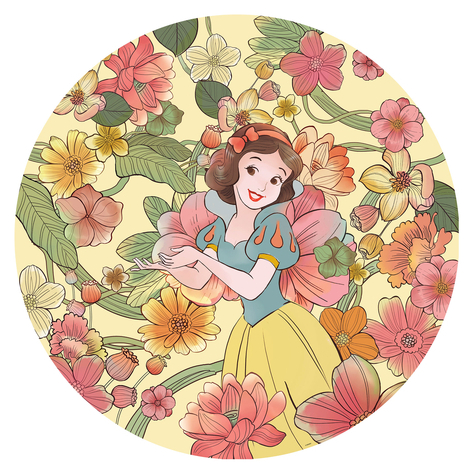 Selbstklebende Vlies Fototapete/Wandtattoo - Snow White Endless Summer  - Größe 125 X 125 Cm