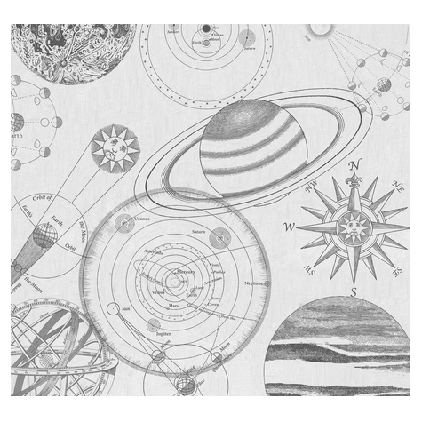 Papier peint photo - cosmos sketch - dimensions 300 x 280 cm