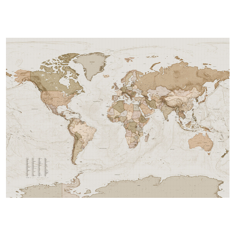 Papier peint photo - earth map - dimensions 350 x 250 cm