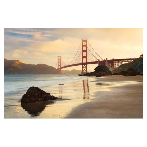 Vlies Fototapete - Golden Gate - Größe 400 X 260 Cm