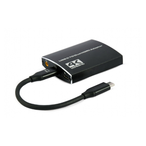 Cablexpert Usb-C To Dual Hdmi Adapter 4k 60hz A-Cm-Hdmif2-01
