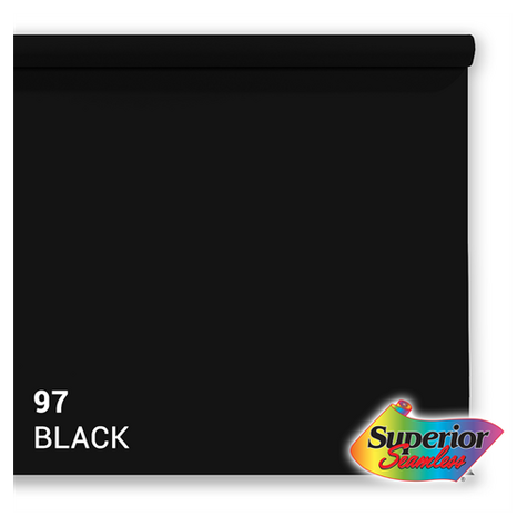 Papier de fond supérieur 97 black 3,56 x 15m