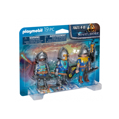 Playmobil novelmore - set de 3 chevaliers novelmore (70671)