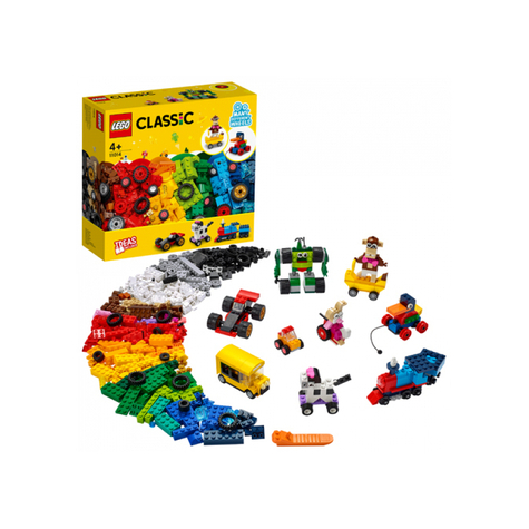 Lego classic - boîte de briques avec anneaux, 653 pièces (11014)
