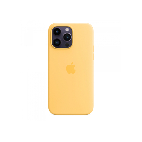 Apple iphone 14 pro max étui en silicone avec magsafe sunglow mpu03zm/a