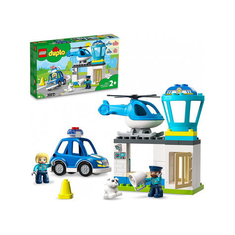 Lego Duplo - Polizeistation Mit Hubschrauber (10959)