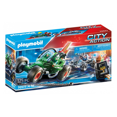 Playmobil City Action - Polizei-Kart Verfolgung Des Tresorrbers (70577)