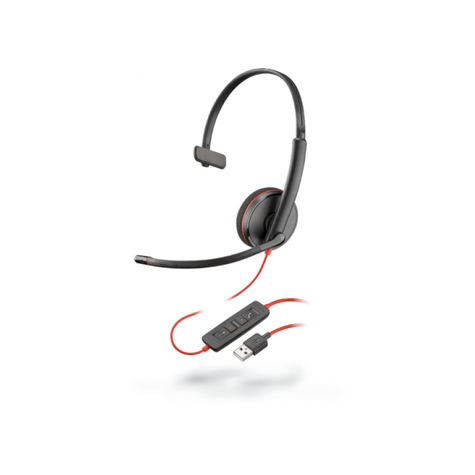 Poly Headset Blackwire C3210 Monaural Usb-A Schwarz - 209744-104