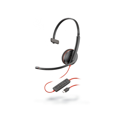 Poly Headset Blackwire C3210 Monaural Usb-C Schwarz - 209748-104