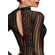 Dessous Kleid:Striped Knee-Length Tulle Kleid  L Black